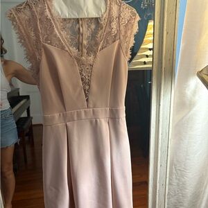 BCBGeneration Pink Lace Mini Dress